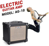 AROMA AG-10 10 Watt Portable Electric Guitar Amplifier, AC Adapter and Battery Operated