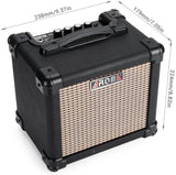 AROMA AG-10 10 Watt Portable Electric Guitar Amplifier, AC Adapter and Battery Operated