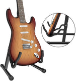 A-Frame Guitar Stand with electric guitar placed on it.