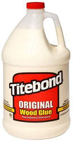 Bottle of Titebond brand wood glue. In 4.73l packing.